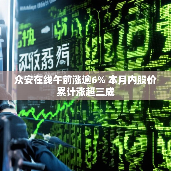 众安在线午前涨逾6% 本月内股价累计涨超三成