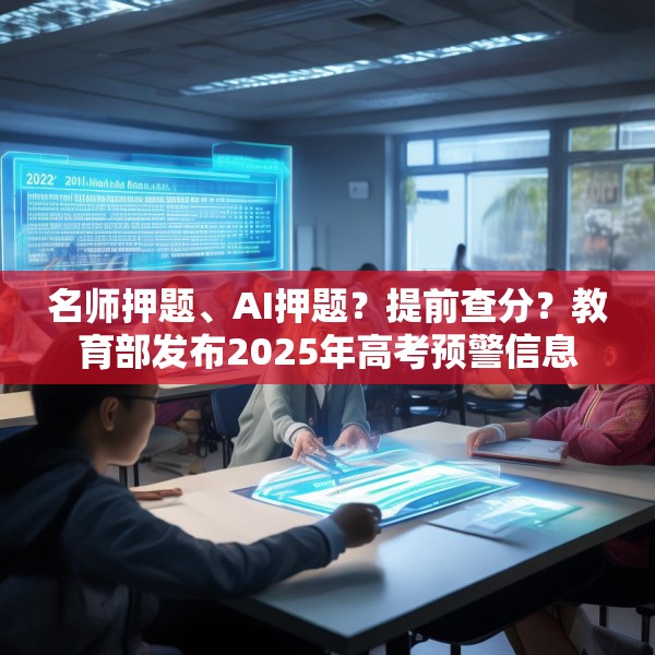 名师押题、AI押题？提前查分？教育部发布2025年高考预警信息