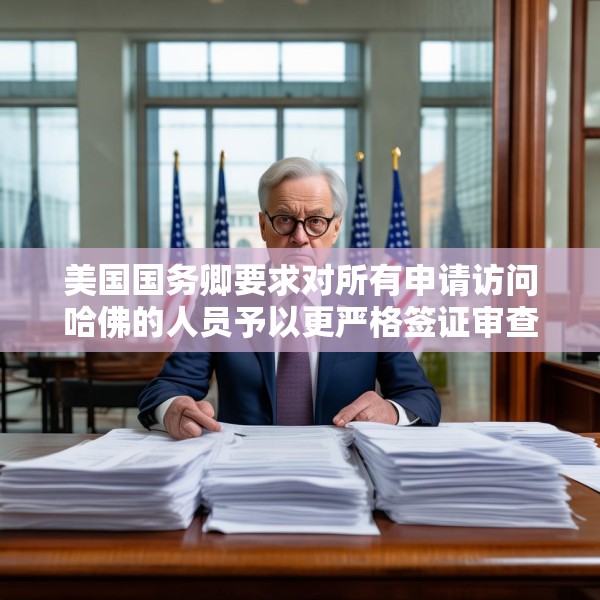 美国国务卿要求对所有申请访问哈佛的人员予以更严格签证审查