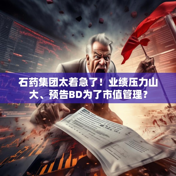 石药集团太着急了！业绩压力山大、预告BD为了市值管理？