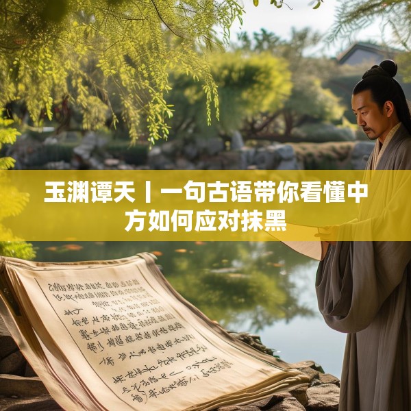 玉渊谭天丨一句古语带你看懂中方如何应对抹黑