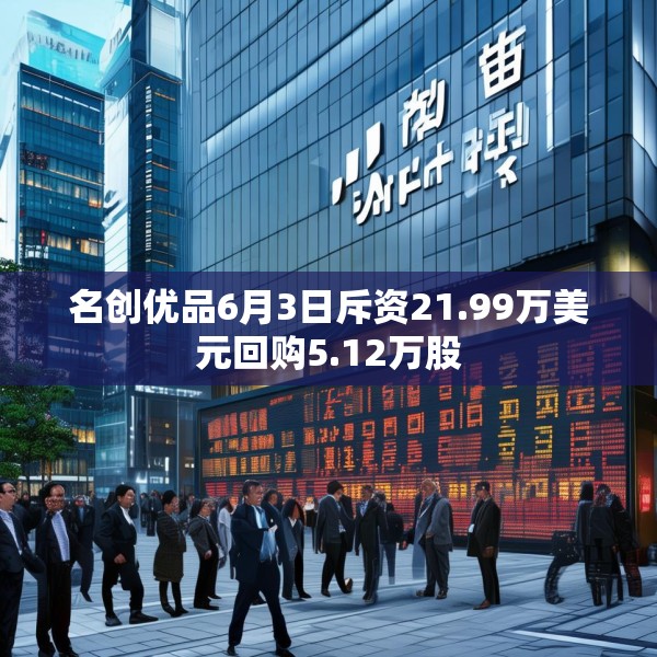 名创优品6月3日斥资21.99万美元回购5.12万股