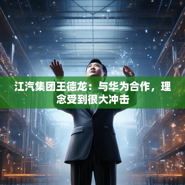 江汽集团王德龙：与华为合作，理念受到很大冲击