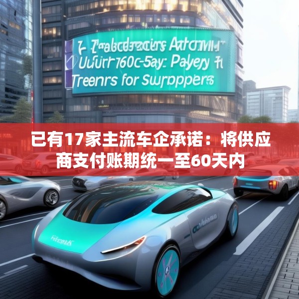 已有17家主流车企承诺：将供应商支付账期统一至60天内