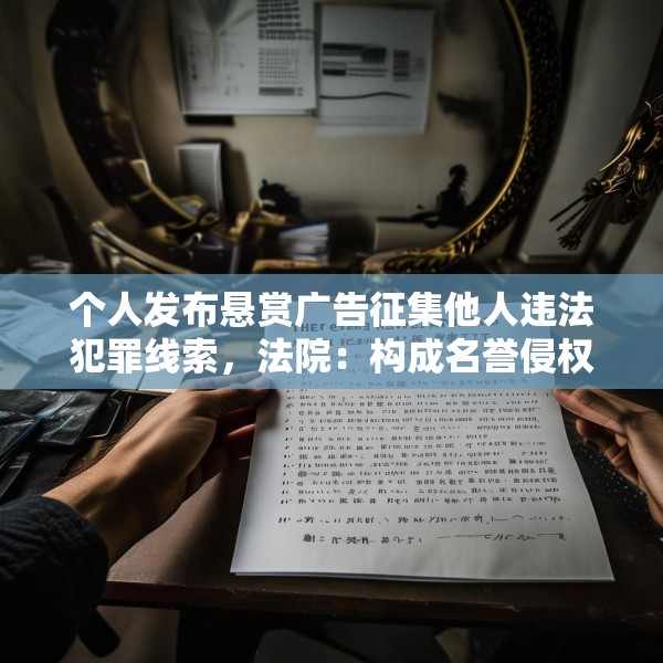 个人发布悬赏广告征集他人违法犯罪线索，法院：构成名誉侵权