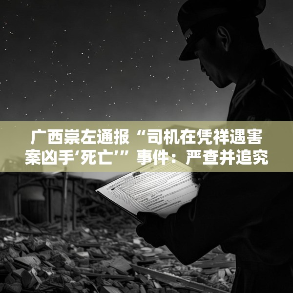 广西崇左通报“司机在凭祥遇害案凶手‘死亡’”事件：严查并追究相关部门和人员责任