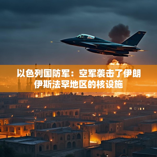 以色列国防军：空军袭击了伊朗伊斯法罕地区的核设施